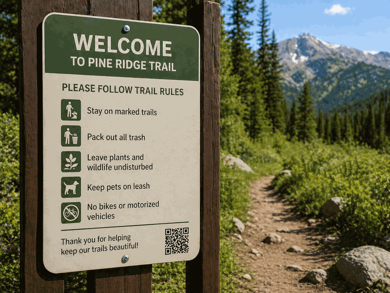 SignSafe In Action: Trail & Hiking Signage